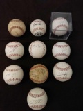 Lot of 10 Signed Autographed Baseballs that We Couldnt Identify Signatures from Estate Collection