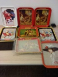 Lot of 8 Reproduction Coca-Cola Trays from Estate Collection