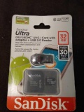 SanDisk Ultra Micro SDHC UHS-I Card with Adapter & USB 2.0 Reader