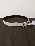 Brand New Michael Kors Womens White Leather Belt Size Small
