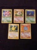 Lot of 5 First Edition Pokemon Cards