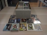 Two Row Box of Mixed Estate Sports Cards - Inserts Rookies Stars Vintage More