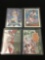 4 Card Lot of Derek Jeter New York Yankees Baseball Cards from Estate Collection with Rares &
