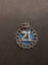 21st Birthday Enameled Sterling Silver Charm Pendant