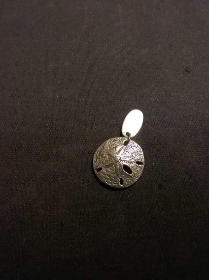 Pierced Sand Dollar Washington Sterling Silver Charm Pendant