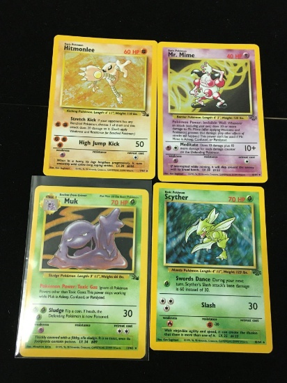4 Card Lot of Pokemon Holofoil Rare Cards from Estate Collection