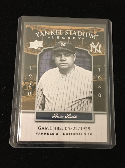 2008 Upper Deck Yankees Stadium Legacy #482 Babe Ruth Yankees Baseball Card