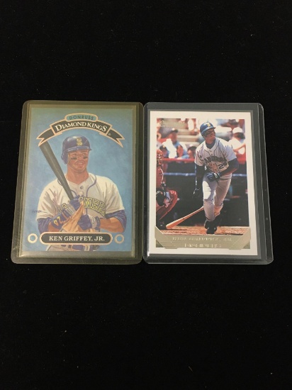 2 Card Lot of Ken Griffey Jr. Mariners Insert Baseball Cards - 1993 Topps Gold & Diamond Kings