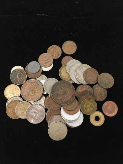 Lot of Foreign World Coins from Estate Collection