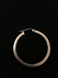 Round 35mm Diameter 2.5mm Wide Single 10Kt Gold Plated Sterling Silver Hoop Earring