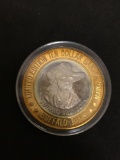 .999 Fine Silver $10 Silver Strike Casino Token - Buffalo Bills Jean Nevada Buffalo Bill Cody
