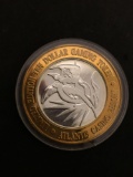 .999 Fine Silver $10 Silver Strike Casino Token - Atlantis Casino Reno Nevada Bird Version