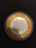 .999 Fine Silver $10 Silver Strike Casino Token - Main Street Station Las Vegas Nevada Steam Train