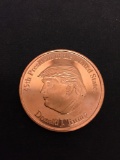 1 Troy Ounce .999 Fine Copper DONALD TRUMP 45th President Copper Bullion Round Coin