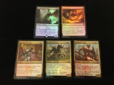 5 Count Lot of Vintage Magic The Gathering Cards Foil Rare - MTG