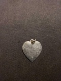 Heart Outline Sterling Silver Charm Pendant