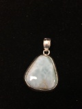 New! AAA Top Quality Beautiful Sky Blue Dominican Republic Larimar Sterling Silver Pendant SRP $ 79