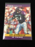 Hand Signed 1990 Pro Set #192 Mike Meriweather Vikings Autographed Football Card