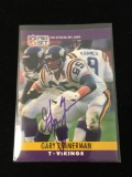 Hand Signed 1990 Pro Set #199 Gary Zimmerman Vikings Autographed Football Card
