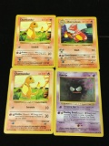 4 Card Lot of Pokemon Base Set Shadowless Trading Cards