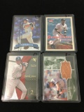 4 Card Lot of Derek Jeter New York Yankees Baseball Cards from Estate Collection with Rares &