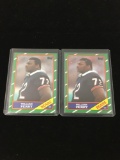 2 Card Lot of 1986 Topps #20 William The Refridgerator Perry Bears Rookie Football Cards