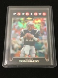 2008 Topps Chrome Refractor #163 Tom Brady Patriots Football Card