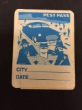 ZZ Top Pest Pass 1980s RARE Backstage Pass