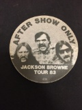 Jackson Browne Tour 1983 After Show Only Round Pass RARE