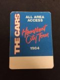 The Cars Heartbeat City Tour 1984 Backstage Pass