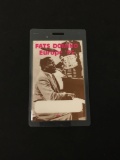 WOW RARE FATS DOMINO Europe Tour 1985 Backstage Pass