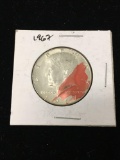 1967 United States Kennedy Silver Half Dollar - 40% Silver Coin