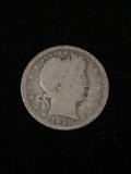 1898 United States Barber Silver Quarter - 90% Silver Coin from Estate