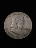 1952-D United States Franklin Silver Half Dollar - 90% Silver Coin from Estate