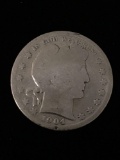 1904 United States Barber Silver Half Dollar - 90% Silver Coin from Estate
