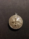 Decoratice Filigree Sterling Silver Charm Pendant