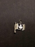 Maple Leaf Flag Sterling Silver Charm Pendant