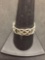 Signed Designed 7mm Wide Celtic Knot Designed Sterling Silver Ring Band-Size 10