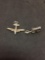 Lot of Two Sterling Silver Charms, One US Army B19 Plane & Plains Covered Wagon