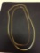 Lot of Two Flat Curb Link 3.0mm Wide Gold-Tone Alloy Chains, One 24in Long & One 30in Long