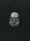Vintage Filigree Designed 25mm Tall Sterling Silver Thimble