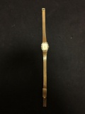 Gruen Designed 18x15mm Diamond Accented Bezel Gold-Tone Stainless Steel Watch w/ Bracelet