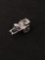Man Pulling Buggy Carriage Sterling Silver Charm Pendant