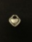 Locked heart Sterling Silver Charm Pendant