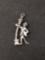 London Man & Light Post Sterling Silver Charm Pendant