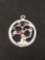 Gemstone Tree Sterling Silver Charm Pendant
