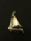 3D Sailboat Ship Sterling Silver Charm Pendant