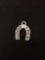 Good Luck Horseshoe Sterling Silver Charm Pendant