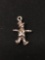 Man in Top Hat Sterling Silver Charm Pendant