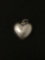 Puffy Heart Sterling Silver Charm Pendant